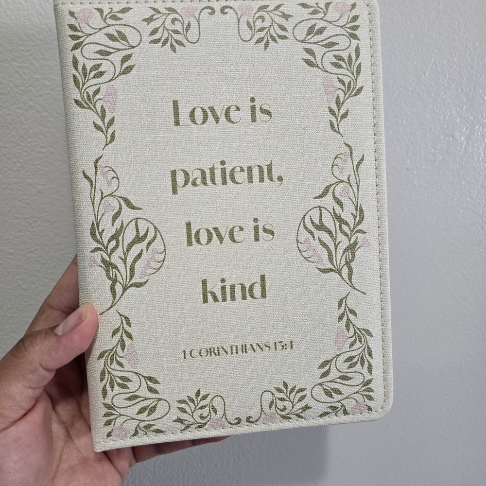 Love Is Patient, Love Is Kind Floral Home Office Planner - Cream & Pink - Picture 3 of 9